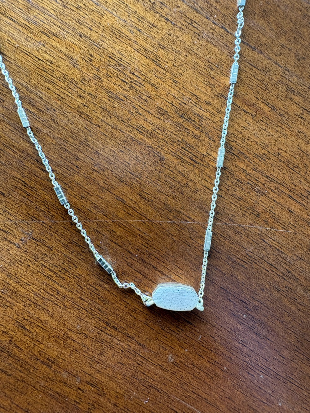 Kendra Scott Pale Gold Hexagon Pendant Necklace
